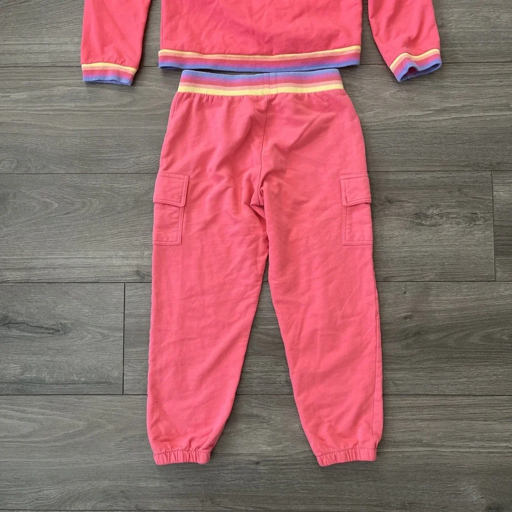 Tommy Bahama Girls L 10/12 Sweatsuit Pink Pants & Hoodie